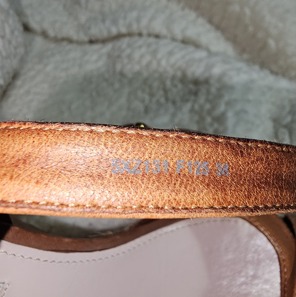 MIU MIU Prada Sz 38 Leather Espadrille Heel Wedges - Picture 16 of 16